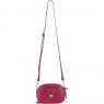 Ashwood Leather Compact Crossbody Bag with Twist Lock & Adjustable Strap - Raspberry Y-53