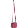 Ashwood Leather Compact Crossbody Bag with Twist Lock & Adjustable Strap - Raspberry Y-53