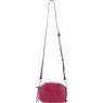 Ashwood Leather Compact Crossbody Bag with Twist Lock & Adjustable Strap - Raspberry Y-53