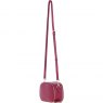 Ashwood Leather Compact Crossbody Bag with Twist Lock & Adjustable Strap - Raspberry Y-53