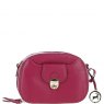 Ashwood Leather Ashwood Leather Compact Crossbody Bag with Twist Lock & Adjustable Strap - Raspberry Y-53