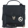 Ashwood Leather Compact Flap Over Handbag with Detachable Crossbody Strap - Black Y-54
