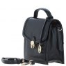 Ashwood Leather Compact Flap Over Handbag with Detachable Crossbody Strap - Black Y-54