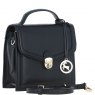 Ashwood Leather Ashwood Leather Compact Flap Over Handbag with Detachable Crossbody Strap - Black Y-54