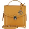 Ashwood Leather Compact Flap Over Handbag with Detachable Crossbody Strap - Mustard Y-54