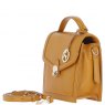 Ashwood Leather Compact Flap Over Handbag with Detachable Crossbody Strap - Mustard Y-54