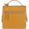 Ashwood Leather Compact Flap Over Handbag with Detachable Crossbody Strap - Mustard Y-54