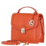 Ashwood Leather Compact Flap Over Handbag with Detachable Crossbody Strap - Orange Y-54