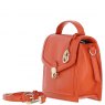 Ashwood Leather Compact Flap Over Handbag with Detachable Crossbody Strap - Orange Y-54