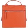 Ashwood Leather Compact Flap Over Handbag with Detachable Crossbody Strap - Orange Y-54