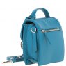 Ashwood Leather Compact Flap Over Handbag with Detachable Crossbody Strap - Turquoise Y-54