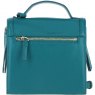 Ashwood Leather Compact Flap Over Handbag with Detachable Crossbody Strap - Green Y-54