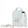 Ashwood Leather Compact Flap Over Handbag with Detachable Crossbody Strap - White Y-54