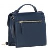 Ashwood Leather Compact Flap Over Handbag with Detachable Crossbody Strap - Navy Y-54