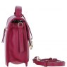 Ashwood Leather Ashwood Leather Compact Flap Over Handbag with Detachable Crossbody Strap - Raspberry Y-54