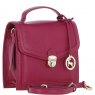 Ashwood Leather Ashwood Leather Compact Flap Over Handbag with Detachable Crossbody Strap - Raspberry Y-54