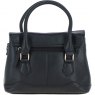 Ashwood Leather Twist Lock Compact Flap Handbag - Black Y-55