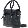 Ashwood Leather Twist Lock Compact Flap Handbag - Black Y-55