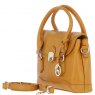Ashwood Leather Twist Lock Compact Flap Handbag - Mustard Y-55