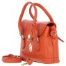 Ashwood Leather Twist Lock Compact Flap Handbag - Orange Y-55