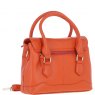 Ashwood Leather Twist Lock Compact Flap Handbag - Orange Y-55