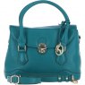 Ashwood Leather Twist Lock Compact Flap Handbag - Green Y-55