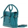 Ashwood Leather Twist Lock Compact Flap Handbag - Green Y-55