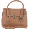 Ashwood Leather Twist Lock Compact Flap Handbag - Butterscotch Y-55