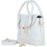Ashwood Leather Twist Lock Compact Flap Handbag - White Y-55