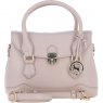 Ashwood Leather Twist Lock Compact Flap Handbag - Beige Y-55