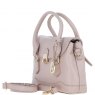 Ashwood Leather Twist Lock Compact Flap Handbag - Beige Y-55