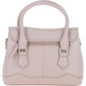 Ashwood Leather Twist Lock Compact Flap Handbag - Beige Y-55