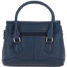 Ashwood Leather Twist Lock Compact Flap Handbag - Navy Y-55