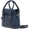 Ashwood Leather Twist Lock Compact Flap Handbag - Navy Y-55