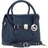 Ashwood Leather Ashwood Leather Twist Lock Compact Flap Handbag - Navy Y-55