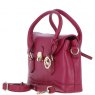 Ashwood Leather Twist Lock Compact Flap Handbag - Raspberry Y-55