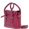 Ashwood Leather Twist Lock Compact Flap Handbag - Raspberry Y-55