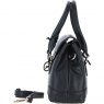 Ashwood Leather Twist Lock Large Flap Handbag with Crossbody Strap - Black Y-56