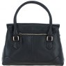 Ashwood Leather Twist Lock Large Flap Handbag with Crossbody Strap - Black Y-56