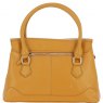 Ashwood Leather Twist Lock Large Flap Handbag with Crossbody Strap - Mustard Y-56