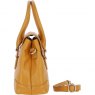 Ashwood Leather Ashwood Leather Twist Lock Large Flap Handbag with Crossbody Strap - Mustard Y-56