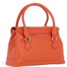 Ashwood Leather Twist Lock Large Flap Handbag with Crossbody Strap - Orange Y-56