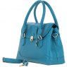 Ashwood Leather Twist Lock Large Flap Handbag with Crossbody Strap - Turquoise Y-56