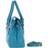 Ashwood Leather Ashwood Leather Twist Lock Large Flap Handbag with Crossbody Strap - Turquoise Y-56