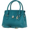 Ashwood Leather Twist Lock Large Flap Handbag with Crossbody Strap - Green Y-56