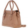 Ashwood Leather Twist Lock Large Flap Handbag with Crossbody Strap - Butterscotch Y-56