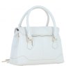 Ashwood Leather Twist Lock Large Flap Handbag with Crossbody Strap - White Y-56