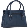 Ashwood Leather Twist Lock Large Flap Handbag with Crossbody Strap - Navy Y-56