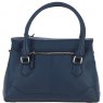 Ashwood Leather Twist Lock Large Flap Handbag with Crossbody Strap - Navy Y-56