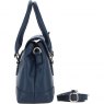 Ashwood Leather Ashwood Leather Twist Lock Large Flap Handbag with Crossbody Strap - Navy Y-56